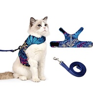 Cat Harness and Leash for Walking Escape Proof Air Mesh Fabric Outdoor Walking Vest with Reflective 