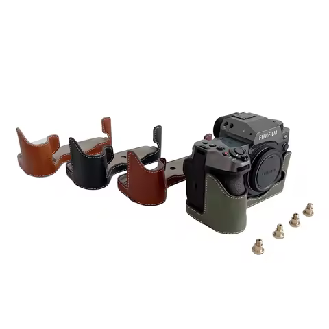 PU Camera Half Base Bag Body Case Cover Protector Shell for Fujifilm X-H2 X-H2S XH2 XH2S Digital Cam