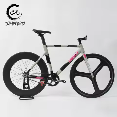 Fixed Gear Track Bike Single Speed Fixie Bicycle 700C Aluminum Frame Carbon Fork with 48T Crankset 3