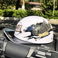 Motorcycle Helmet Helmet Unisex Motorcycle Peaked Cap Sunscreen Half Helmet Breathable Plain Helmet 