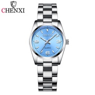 CHENXI นาฬิกาสำหรับสตรีสุดหรูแบรนด์นาฬิกาควอตซ์หรูหราสุภาพสตรีนาฬิกาข้อมือสแตนเลสสตีลนาฬิกา