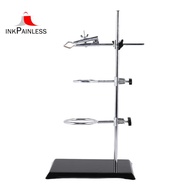 Laboratory Grade Metalware Support Stand, Cork Lined Burette Clamp with 2 Retort Ring (2inch,3inch D