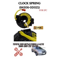Airbag Spiral Cable Clock Spring Toyota Vios NCP42/Corolla Altis 2000-2007 ZZE121/122 (84306-0D021)