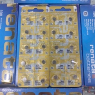 Swiss renata Gold Battery 377 364 371 394 395 362 One Card 10 Capsules Not Zero