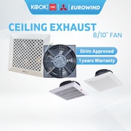 KDK/EUROWIND/MITSUBISHI Ceiling Ventilation Fan (8"/20cm) / (10’’/25cm) Ceiling Mount Exhaust Fan Ez