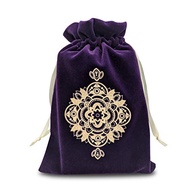 MIRIYAN Spiritual Mandala Tarot & Dice Bag I Velvet & Satin Drawstring Pouch Ideal Size for Tarot & 