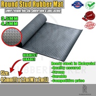 Round Stud Rubber mat, Rubber Flooring, Airport Mat 4.5mm x 1.2m x 2m size