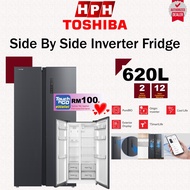 Toshiba Side By Side (620L) Fridge Refrigerator Peti Sejuk 电冰箱