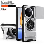 For Vivo Y39 Case Vivo Y39 5G Cover Vivo Y39 5G Phone Cases Magnetic Fold Holder Military Armor Came