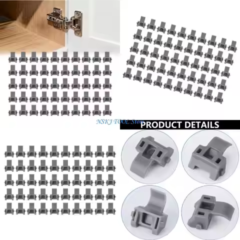 L8RC 50Pcs 86 Degree Angles Restriction Hinges Clip Cabinet Hinge Restrictor Clip Plastic Restraints