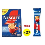 Nescaf coffee Blend & Brew 3in1 No table sugar 0 sugar without sugar contents 27 sachets (exp Februa