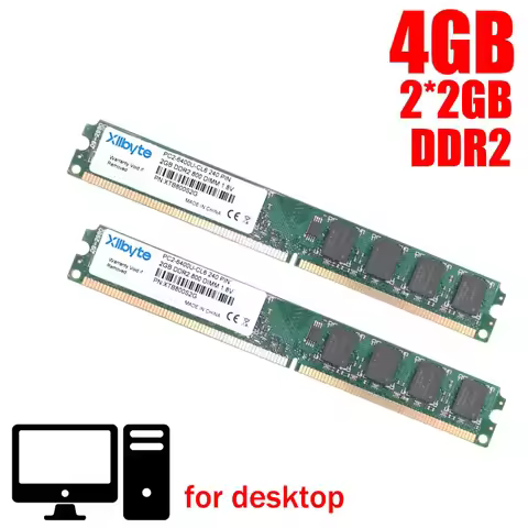 Xllbyte DIMM DDR2 800Mhz/667Mhz 4GB(2GB*2Pieces) PC2-6400/PC2-5300 memory for Desktop RAM,good quali