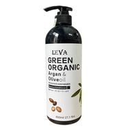 Bộ Đôi Gội Xả LEVA Green Organic Argan & Olive Oil Siêu Mượt 800ml