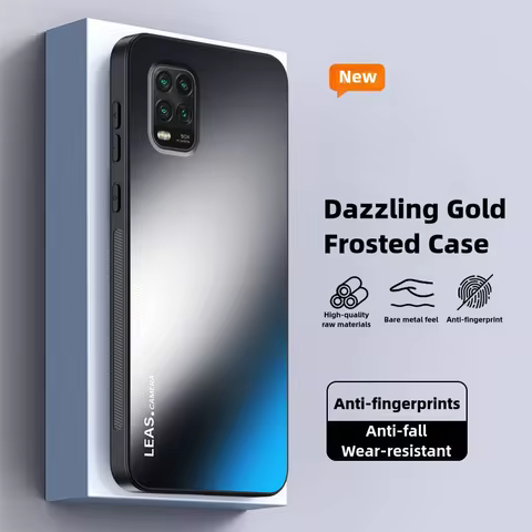Case for Xiaomi Mi 10 Lite 5G Frosted Dazzling Gold Silicone Protection Hard Phone Cover XiaomiMi10L