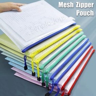 Zip Bag Organizer Mesh Zipper Pouch File Folder With A3, A4, A5, B5, B4 Size