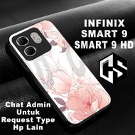 HP Glossy glitter Softcase for type INFINIX SMART 9/INFINIX SMART 9 HD Floral Motif/case infinix sma