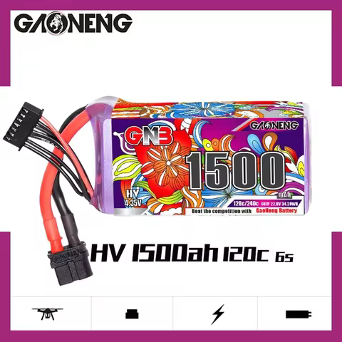 GNB 6S 1500mAh 120C/240C Lipo Battery XT60 22.8V For RC Helicopter Quadcopter FPV Racing Drone