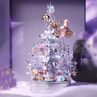 Compatible Lego Building Block Toys Crystal Christmas Tree Music Box Ornaments Rotating Music Box Gi