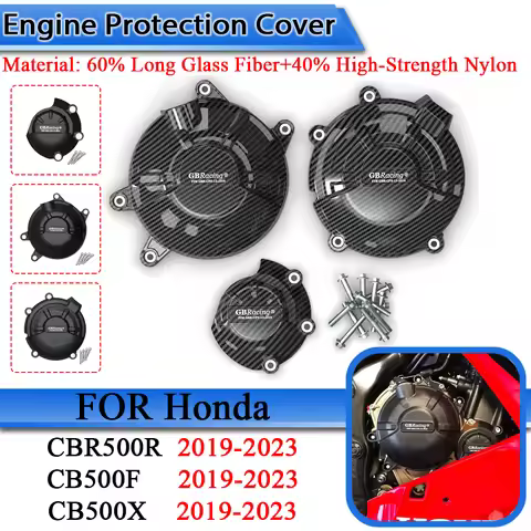 CBR500R CBR500F CB500X 2019-2023 Motorcycles Engine cover Protection case GB Racing For Honda CBR500