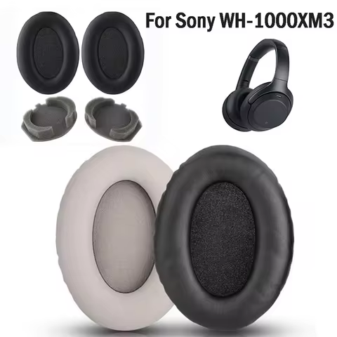1Pair Replacement Earpads Foam Ear Pads for Sony WH-1000XM3 Headphones Earmuff WH1000XM3 WH 1000 XM3