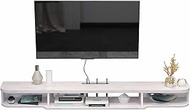 Floating TV Stand Cabinet, Wall Mounted TV Shelf with 3 Storage Compartments, Hanging TV Console Home Furniture for Living Room Bedroom/B / 120cm needed