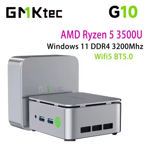 GMKtec G10 Ryzen 5 3500U Mini PC Windows 11 DDR4 16GB/32GB 512GB Nvme SSD WIFI5 BT5.0 Desktop MINI P