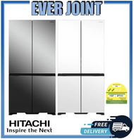 Hitachi R-WB640V0MSX  French Door Bottom Freezer Inverter Fridge +Free Hitachi Rice Cooker + Free Disposal