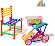 ตัวต่อแบบมือจับหลากสี (Color handle puzzle) [Learning Mats]