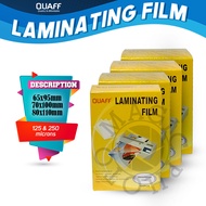MP00  ID Size QUAFF Laminating Film 80*110mm || 70*100mm || 65*95mm Hot Lamination Process (100 shee