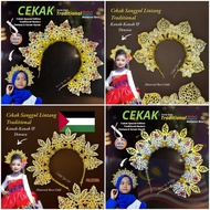 Cekak Traditional Merdeka Malaysia + cekak sangul lintang merdeka, hiasan kepala