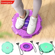 LOVESPACE 3D Rotating Waist Twister Disc with Resistance Bands Non-Slip Massage Base Abdominal Train