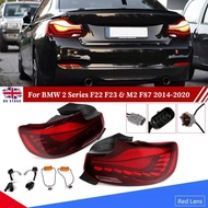 LED Red Tail Lights Dynamic LED for BMW 2 Series 2014-2021 F22 F23 F87 Rear Lamp Reverse Taillights 