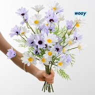 WOAY 5 Heads Chamomiles, 5 Heads Silk Artificial Flower, Home DIY Cosmos Room Wedding Table
