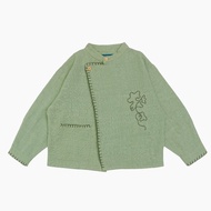 HIJAU KEMEJA SOLERAM - DRU Beskap Shirt - Sage Green Boys' Beskap Shirt/ kemeja budak lelaki
