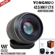 Yongnuo M4/3 Lens 42.5 MM F1.7 II เลนส์ออโต้โฟกัส สำหรับใส่กล้อง OLYMPUS และ​ PANASONIC LUMIX Mirrorless As the Picture One
