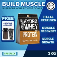 BS Nutrition Hydro Whey Protein 3kg / 6.6LBs Pack, 52g Protein per serving, HALAL Certified, (Select