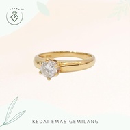 [Kedai Emas Gemilang] 200895 {YS} Solitaire Diamond Gold Ring (7)(2.38G) [835 Gold]