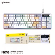 Nubwo NK-56 Keyboard Gaming Membrane Switch มีภาษาไทย/อังกฤษ ปุ่มนุ่มกดง่าย เปลี่ยนไฟได้7สี ขาว-ม่วง