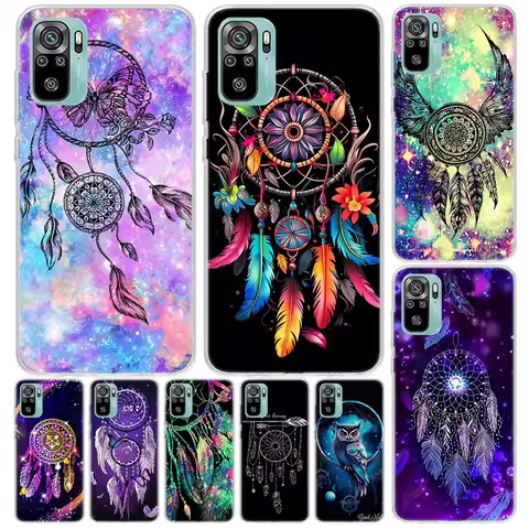 Retro Feather Dreamcatcher Cover For Xiaomi Redmi Note 10 9S 9 8T 8 Pro 7 5 Mi 9T 10T 11T 12T 11 12 
