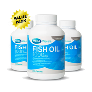 Mega We Care Fish Oil 1000mg 3x200 Capsules เมก้า วีแคร์ น้ำมันปลา