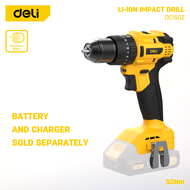 DELI Li-ion Impact Drill (20V / 50Nm / 10mm / 27000bpm / Brushless) DC150Z / DC150