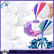 8Pc Paint Pour Cup Bundle Paint Pouring Cup Multi Channel Split Cup for Paint Pouring for DIY Making