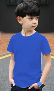 Blue Corner R-neck T-shirt Kids Unisex Aqua Blue