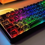 Spider Web Keycap Side Print Shine Through Cherry Profile PBT Material DYE-SUB Custom 130 Keys for M