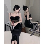 BeKind.id - Wonyoung Dress - Midi Dress Spaghetti Bodycon Sexy Korean Fashion Style Wanita PD07