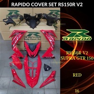 RAPIDO COVER SET RS150R/RS150 V2 V3 SUPRA GTR150 (16) RED (STICKER TANAM/AIRBRUSH) COVERSET