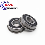 WZZG  10PCS   F695 2RS Bearing 5*13*4 mm 10Pcs ABEC-7 Flanged Miniature F695 RS Ball Bearings F695RS