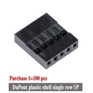100/500pcs 5P Dupont Head 2.54mm Dupont Plastic Shell Pin Head Connector Jumper Wire Cable Housing P