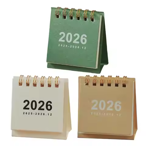 2026 Desk Calendar 20 Months Calendar from may 2025 Dec 2026 Daily Scheduler Aesthetic Paper Offices