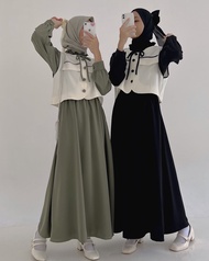 Gamis Set Vest Remaja Terbaru Korean Style
